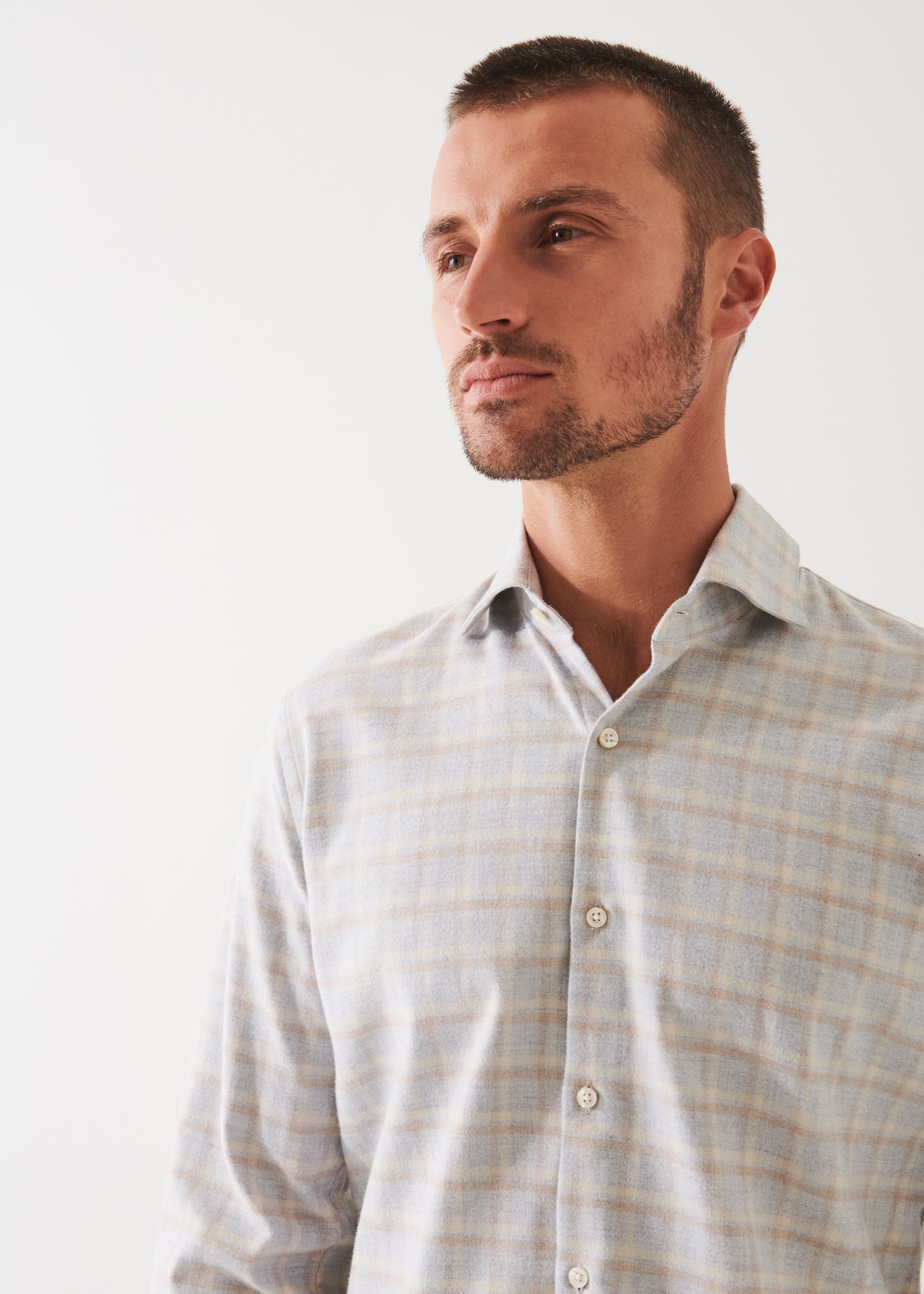 CHECKED FLANNEL COTTON SHIRT | PATRICK ASSARAF.