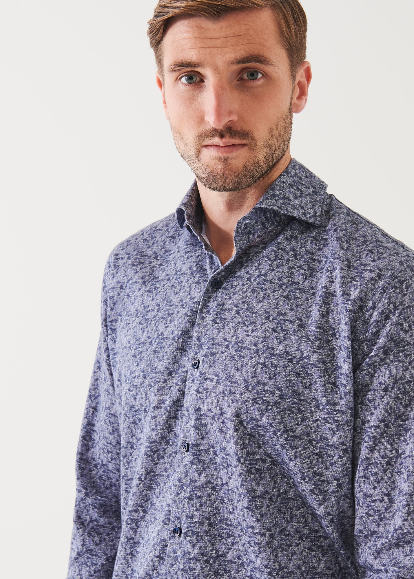 ABSTRACT PRINT COTTON SHIRT | PATRICK ASSARAF.