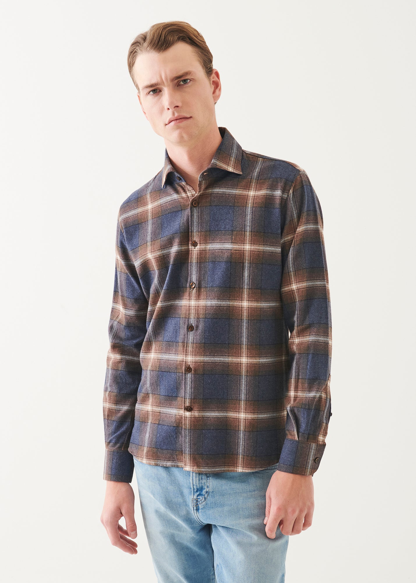 Flannel Plaid Button Up Shirt - PATRICK ASSARAF