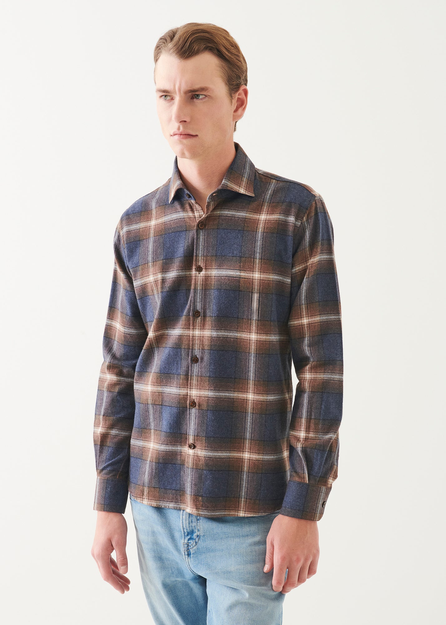 Flannel Plaid Button Up Shirt - PATRICK ASSARAF