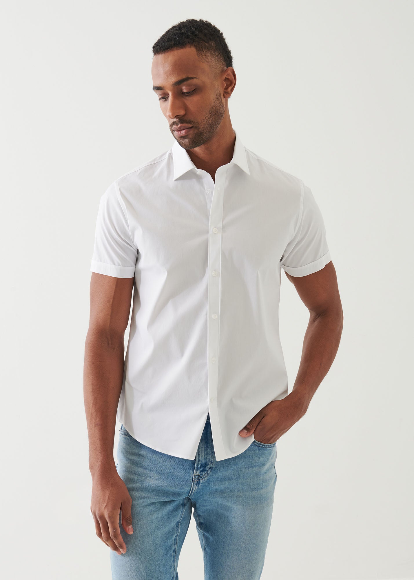 Cotton Stretch Shirt - PATRICK ASSARAF