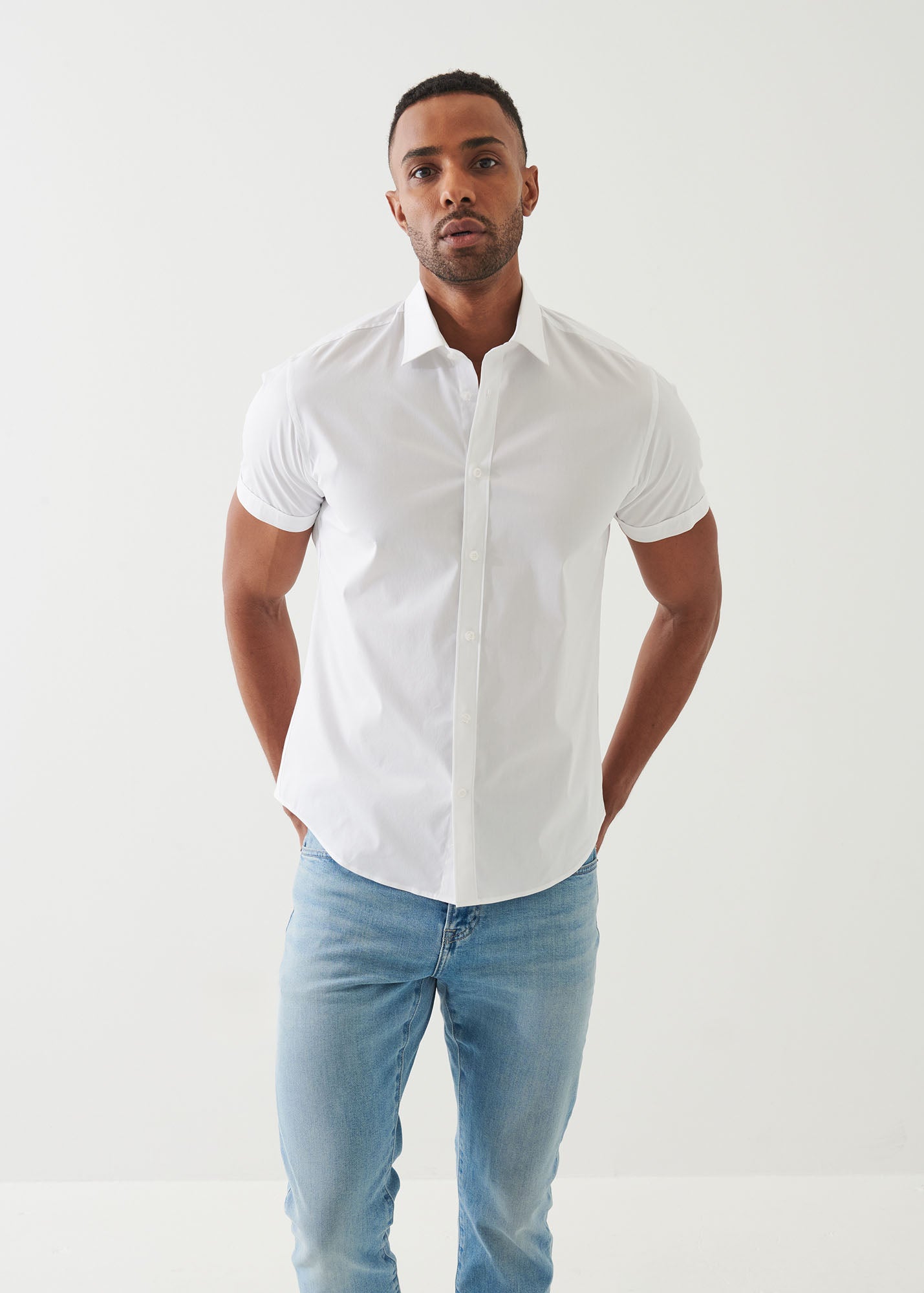 Cotton Stretch Shirt - PATRICK ASSARAF