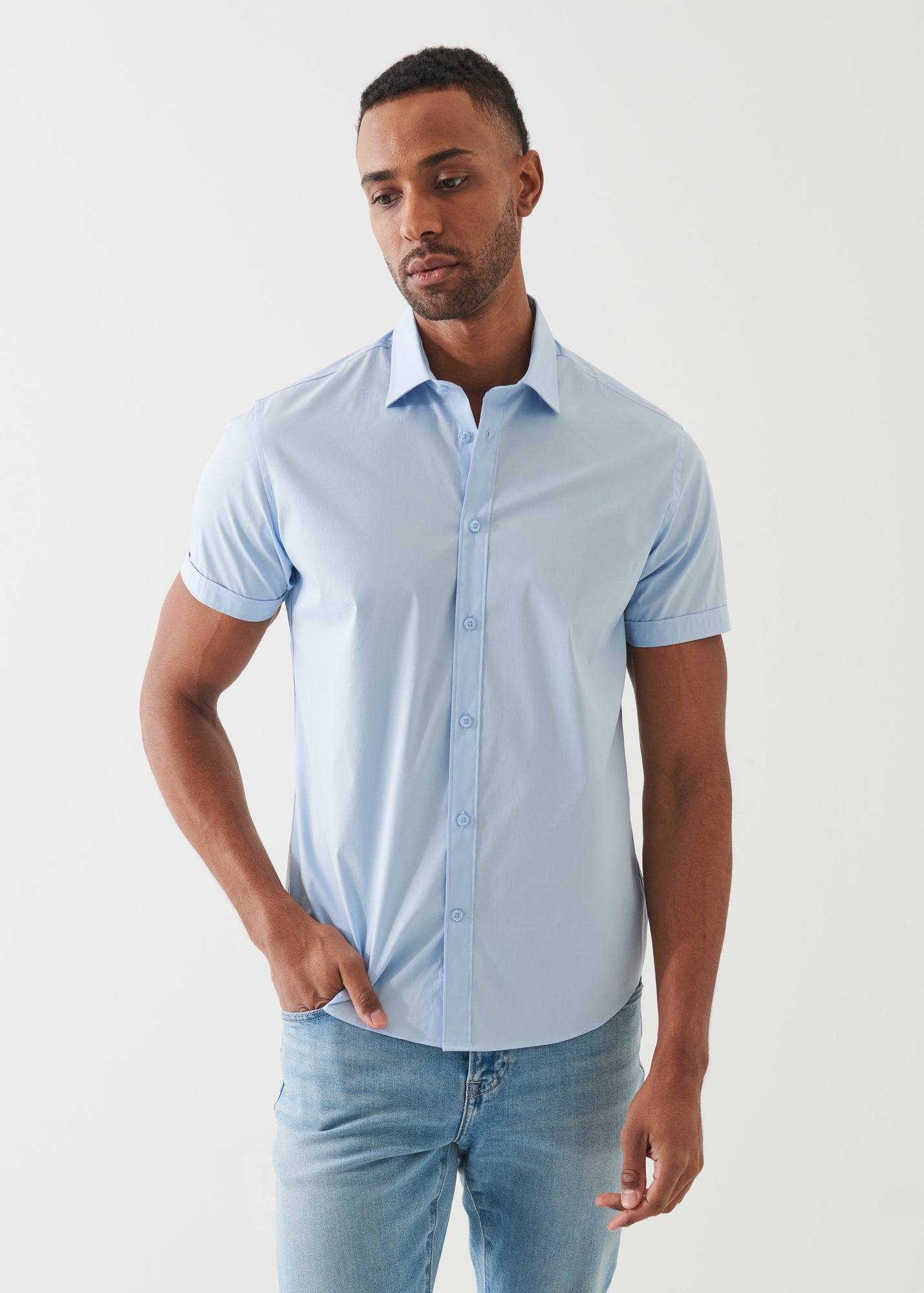 Cotton Stretch Shirt - PATRICK ASSARAF