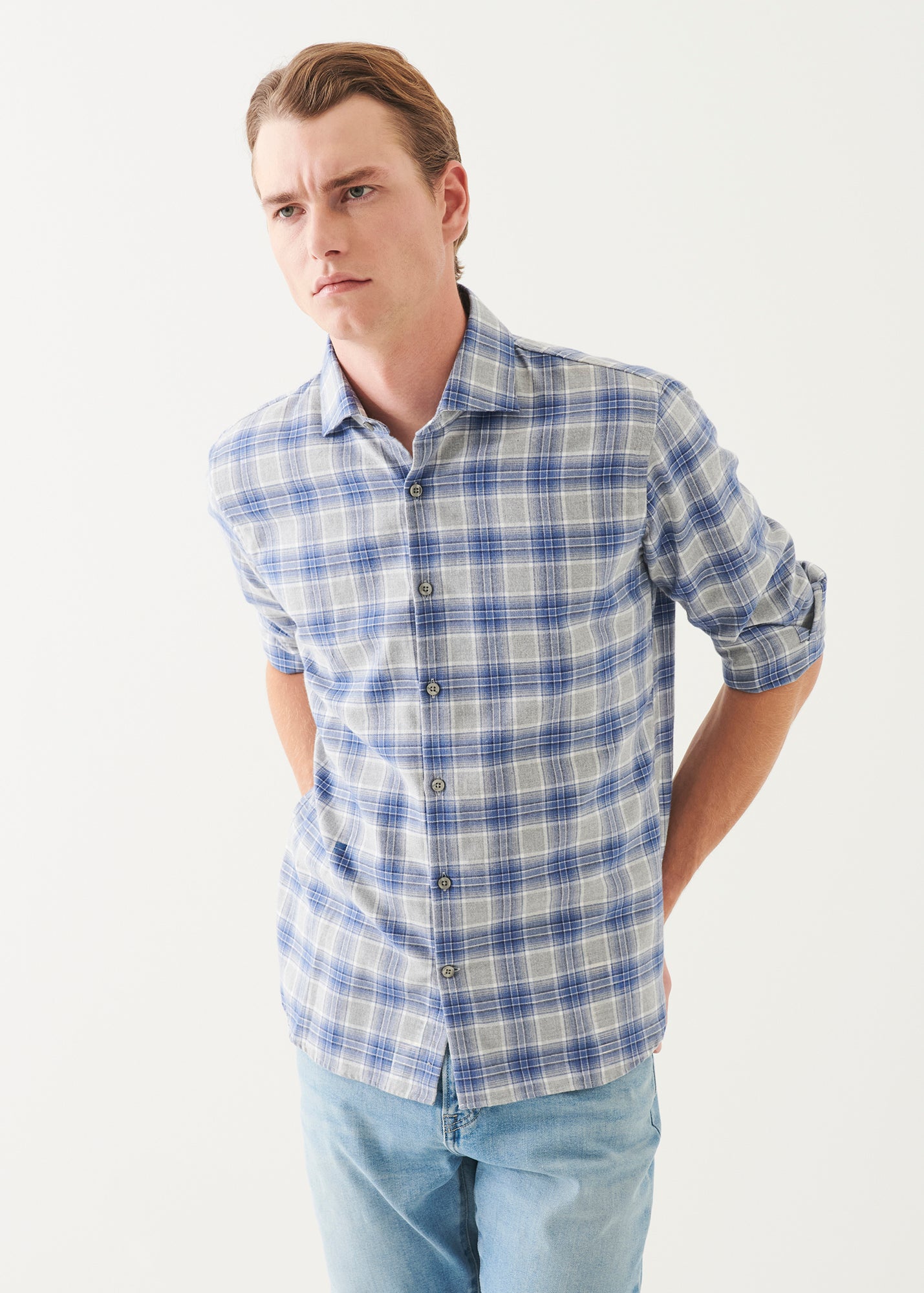 Flannel Plaid Button Up Shirt - PATRICK ASSARAF