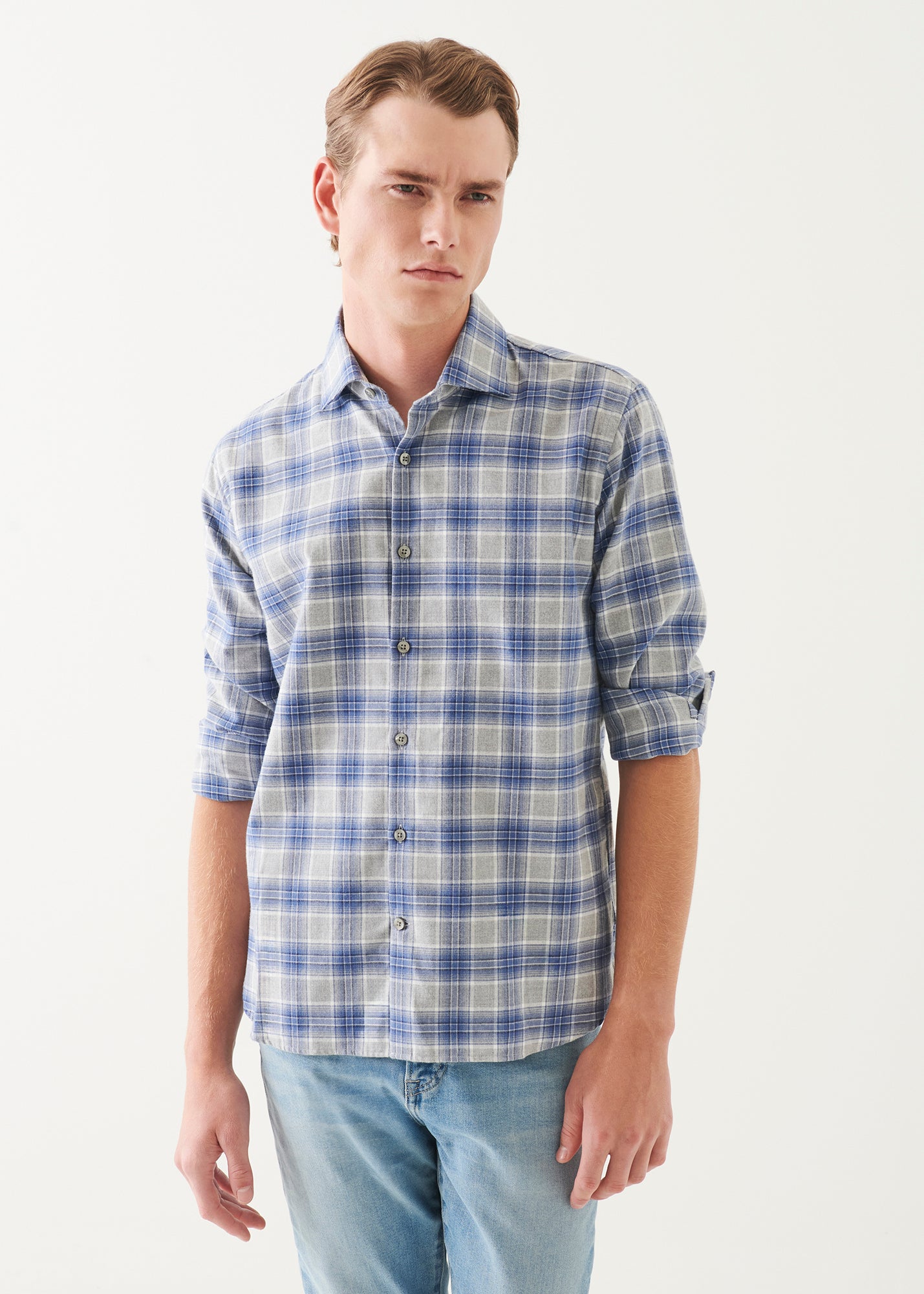 Flannel Plaid Button Up Shirt - PATRICK ASSARAF