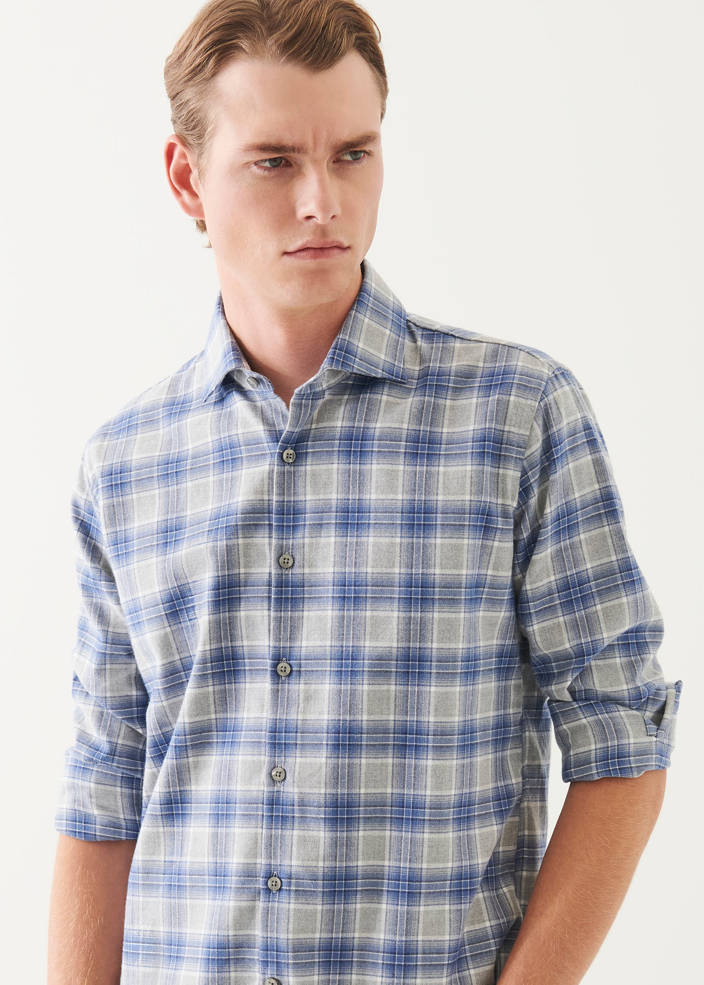 Flannel Plaid Button Up Shirt - PATRICK ASSARAF