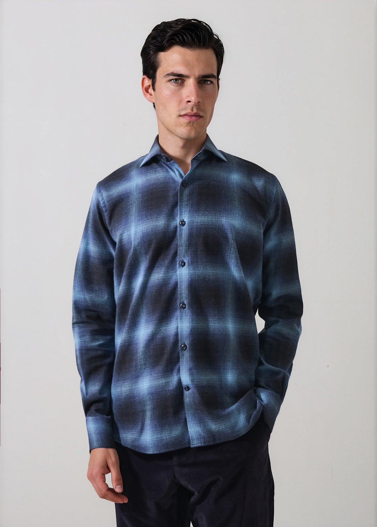 Ombre Check Shirt - PATRICK ASSARAF