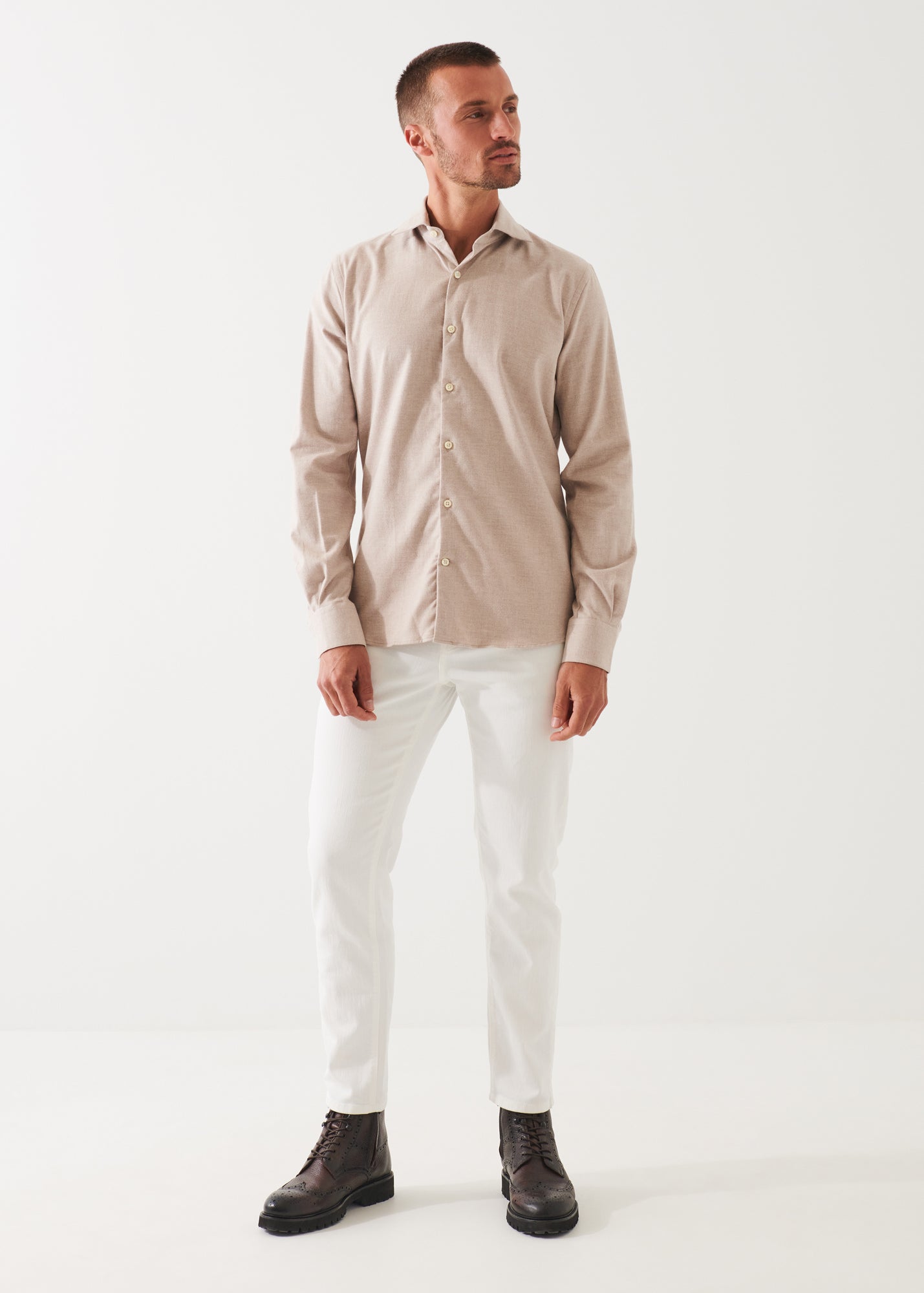 MELANGE FLANNEL SHIRT | PATRICK ASSARAF.