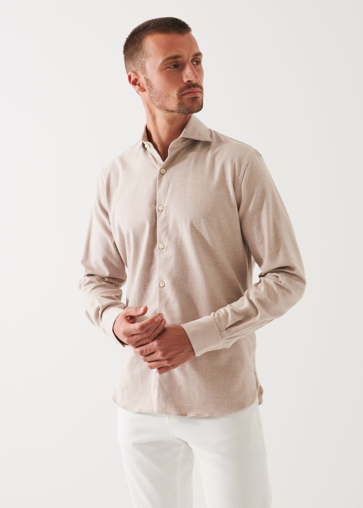 MELANGE FLANNEL SHIRT | PATRICK ASSARAF.