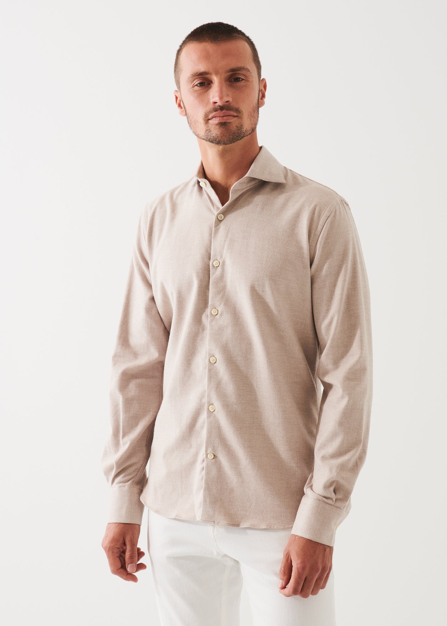 MELANGE FLANNEL SHIRT | PATRICK ASSARAF.