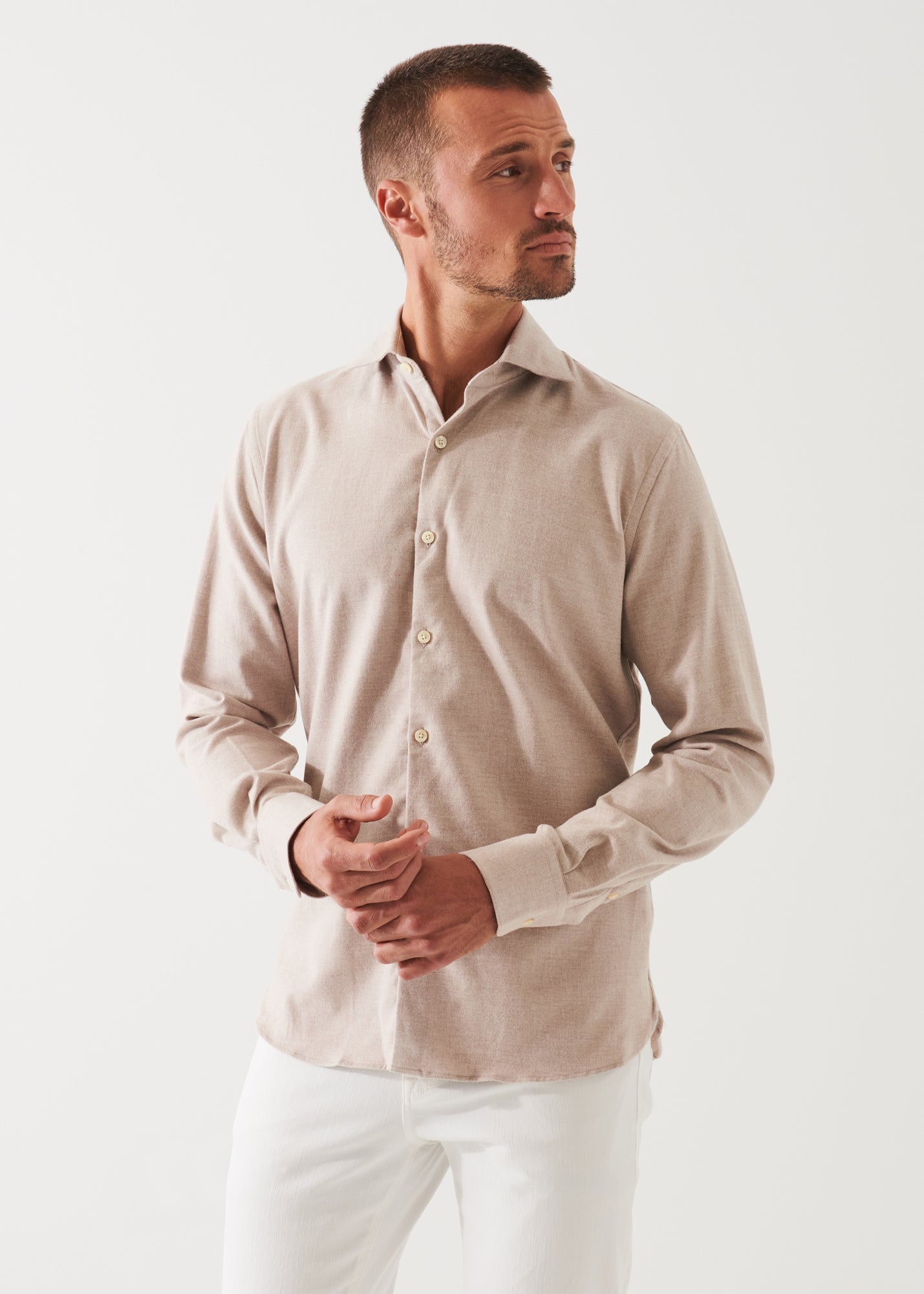 MELANGE FLANNEL SHIRT | PATRICK ASSARAF.