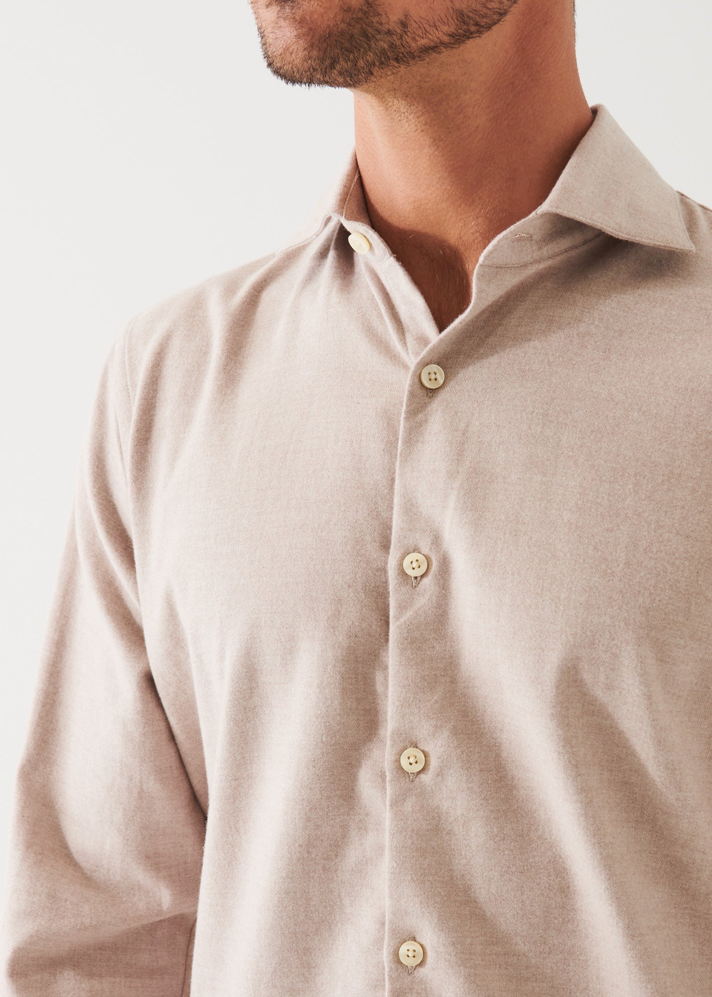 MELANGE FLANNEL SHIRT | PATRICK ASSARAF.