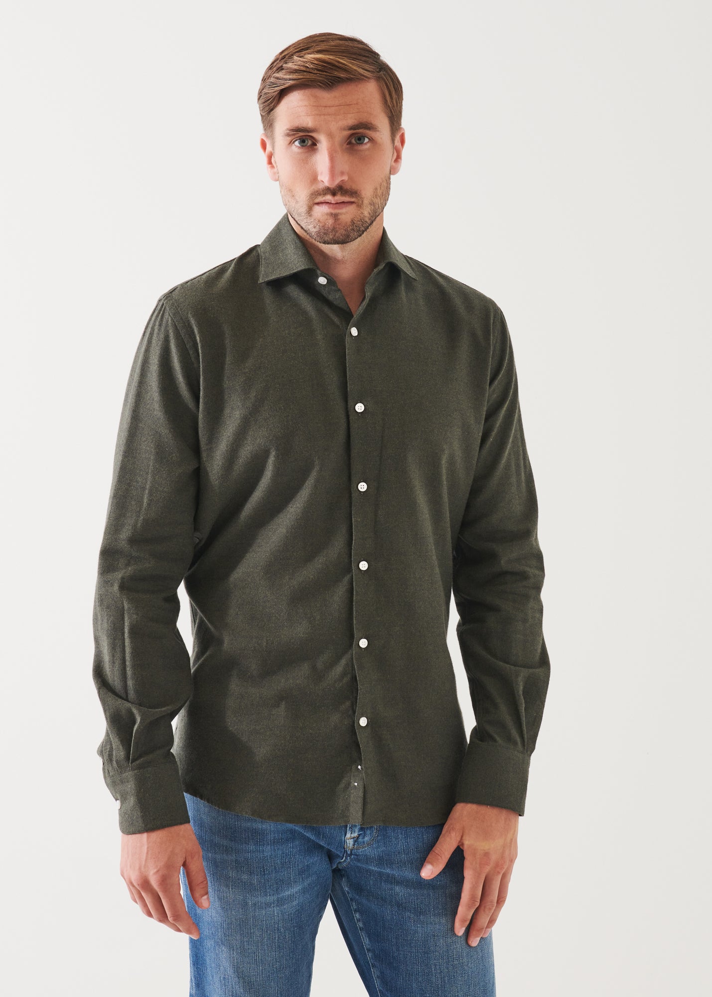 MELANGE FLANNEL SHIRT | PATRICK ASSARAF.