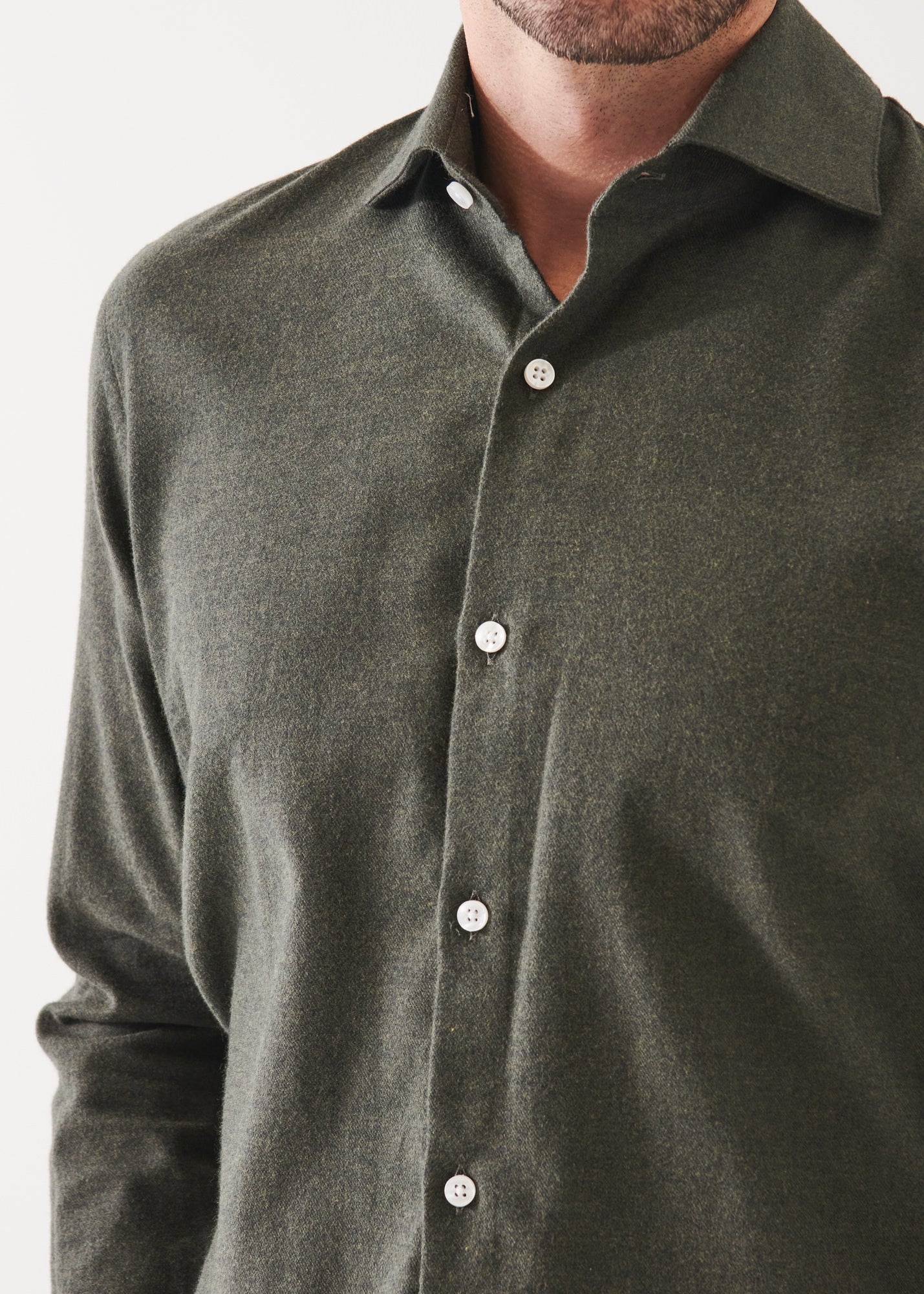 MELANGE FLANNEL SHIRT | PATRICK ASSARAF.