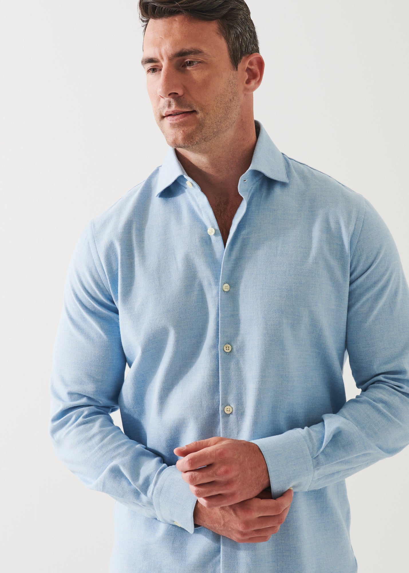 MELANGE FLANNEL SHIRT | PATRICK ASSARAF.