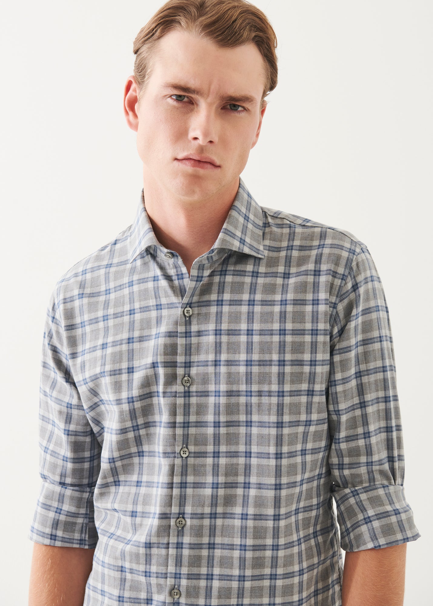 Flannel Check Button Up Shirt - PATRICK ASSARAF
