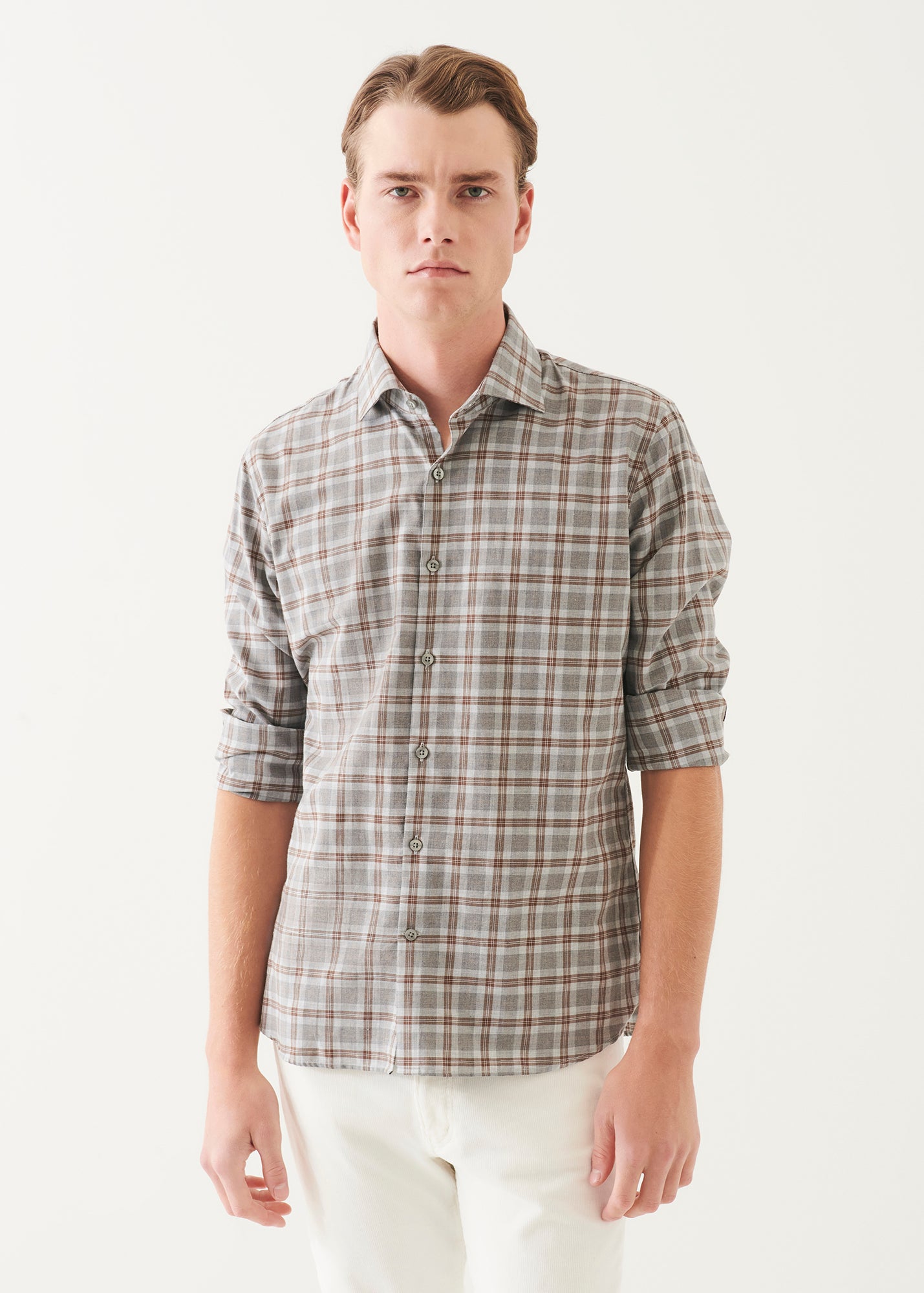Flannel Check Button Up Shirt - PATRICK ASSARAF