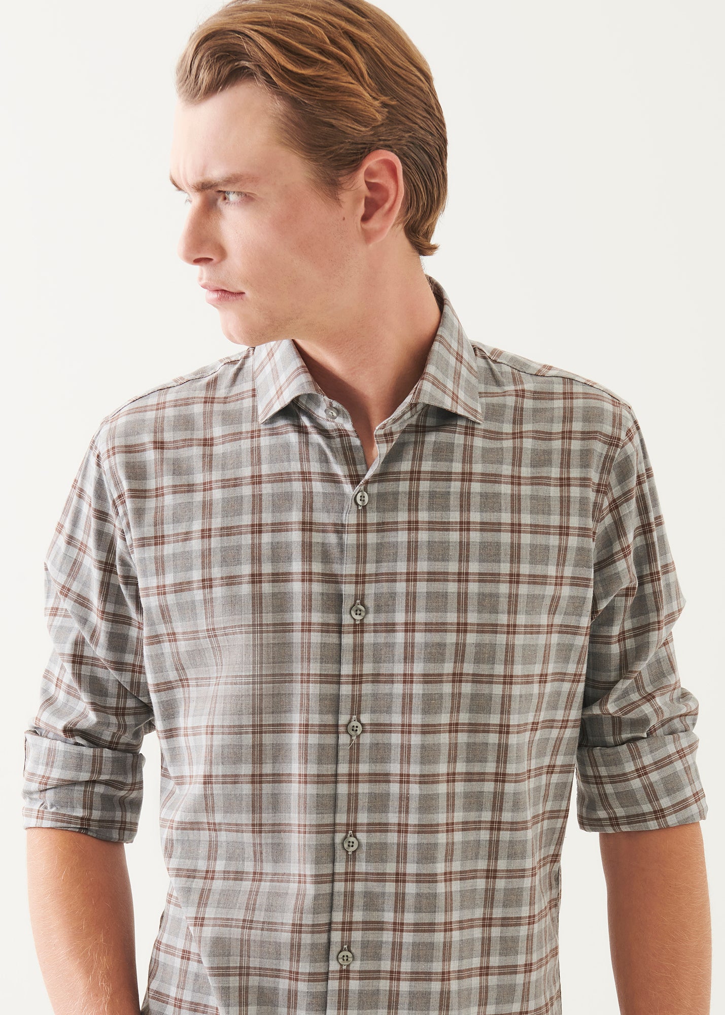 Flannel Check Button Up Shirt - PATRICK ASSARAF