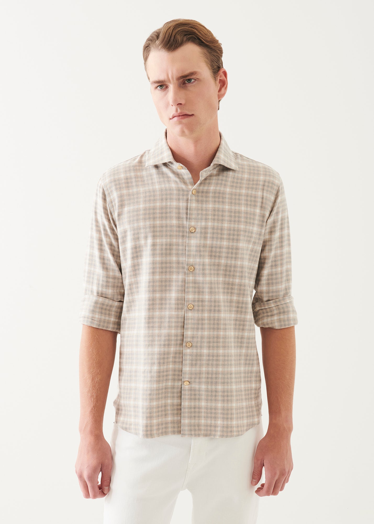 Flannel Plaid Button Up Shirt - PATRICK ASSARAF