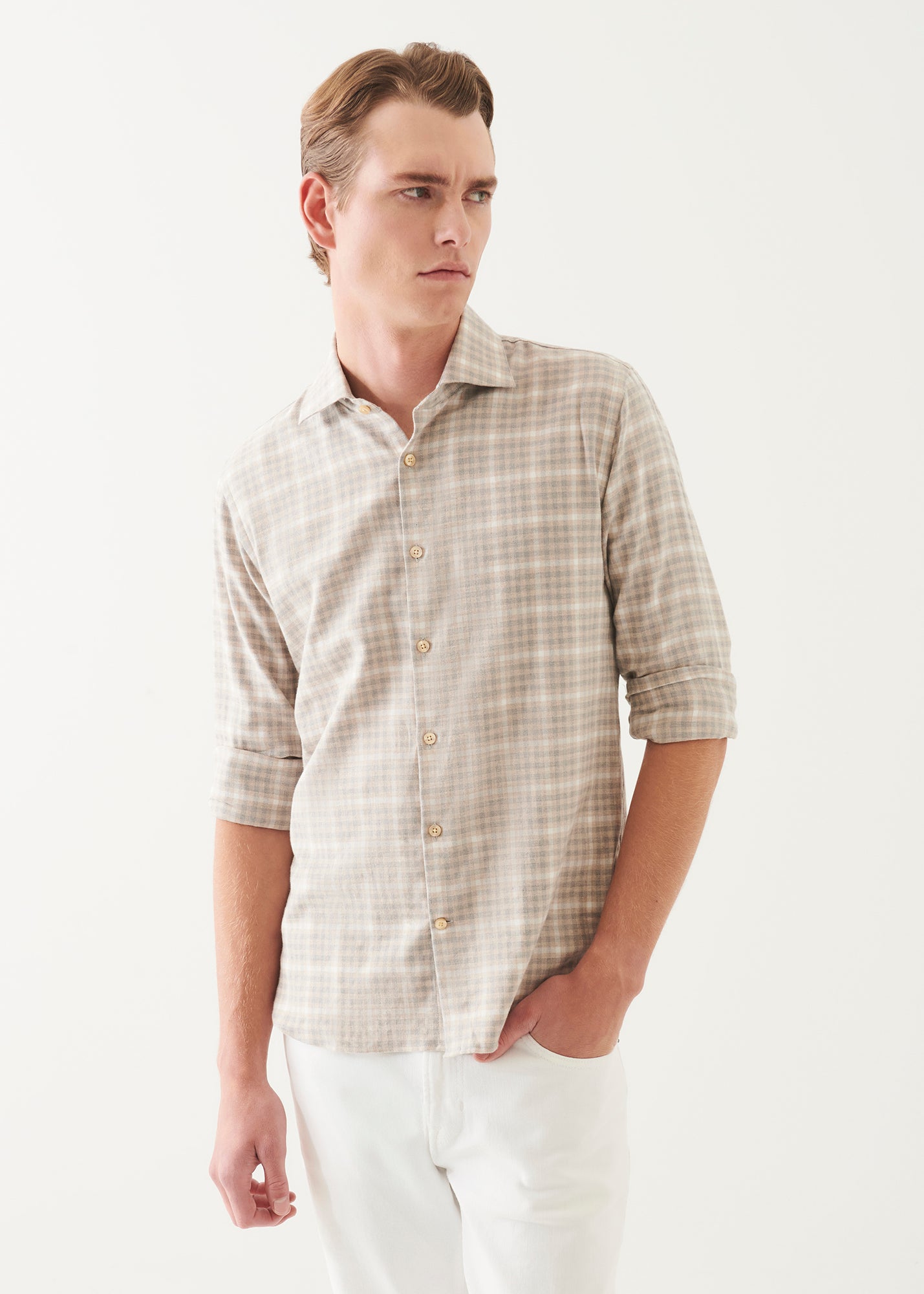 Flannel Plaid Button Up Shirt - PATRICK ASSARAF