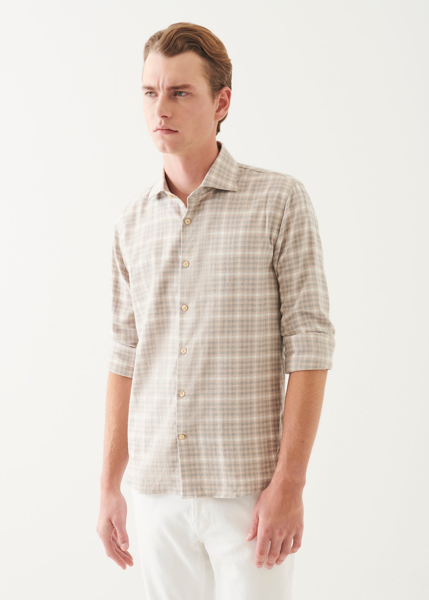 Flannel Plaid Button Up Shirt - PATRICK ASSARAF