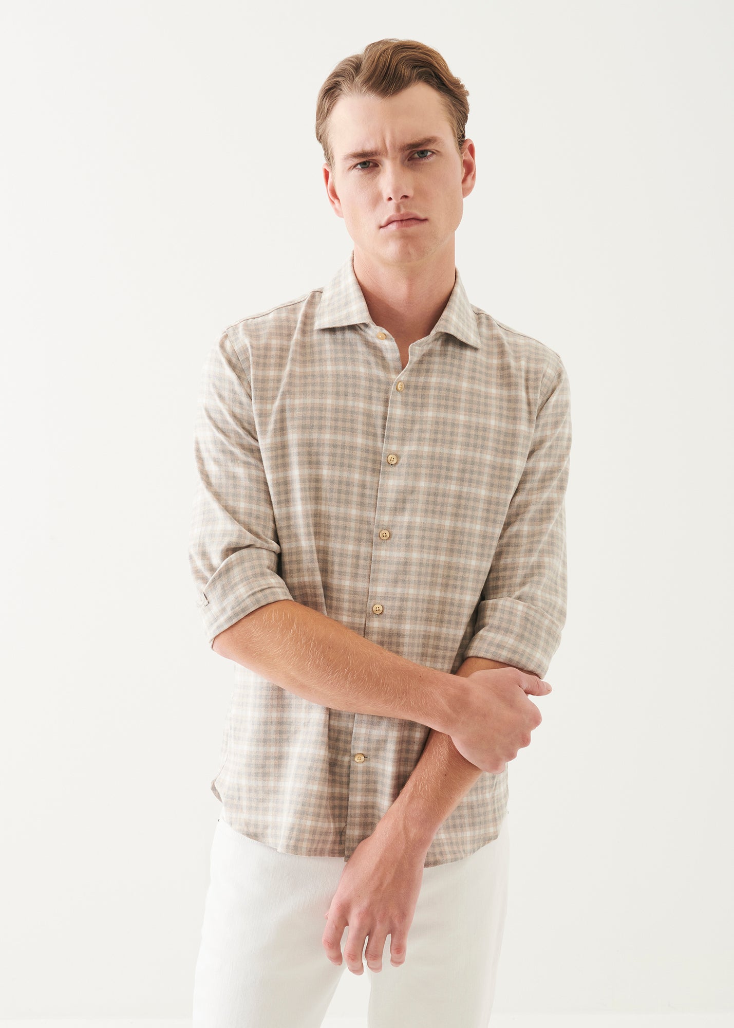 Flannel Plaid Button Up Shirt - PATRICK ASSARAF