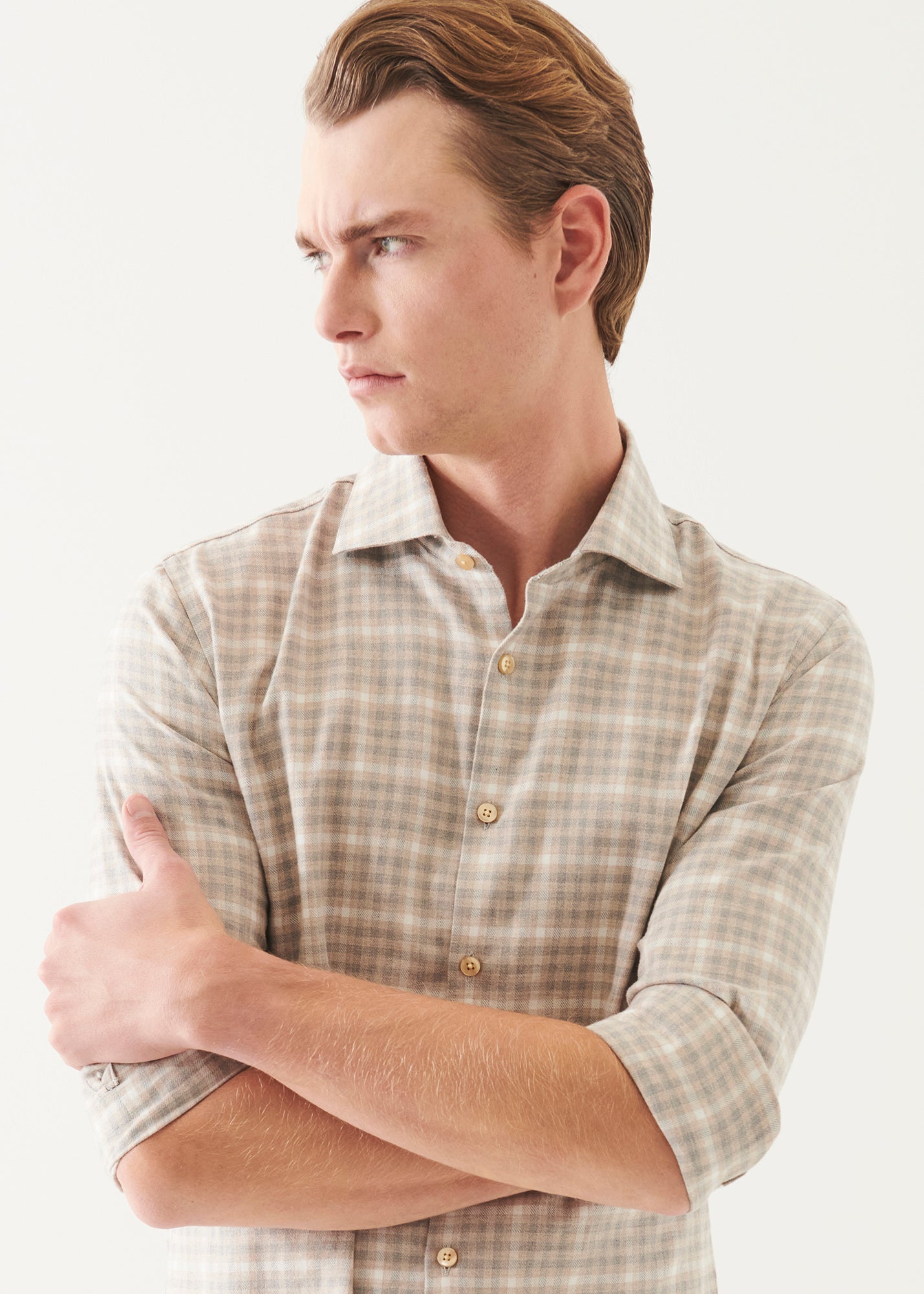 Flannel Plaid Button Up Shirt - PATRICK ASSARAF