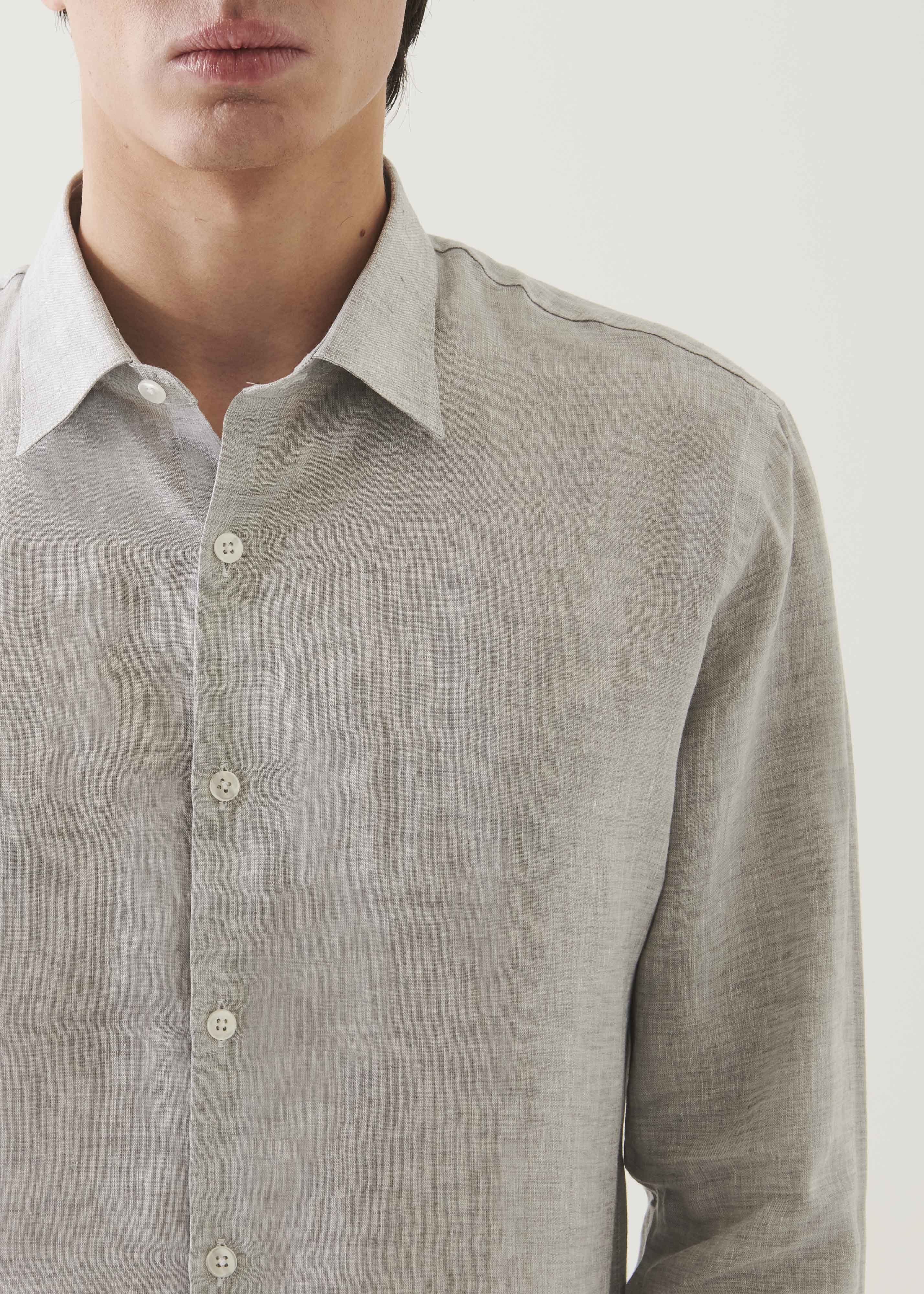 Linen Chambray Shirt - PATRICK ASSARAF