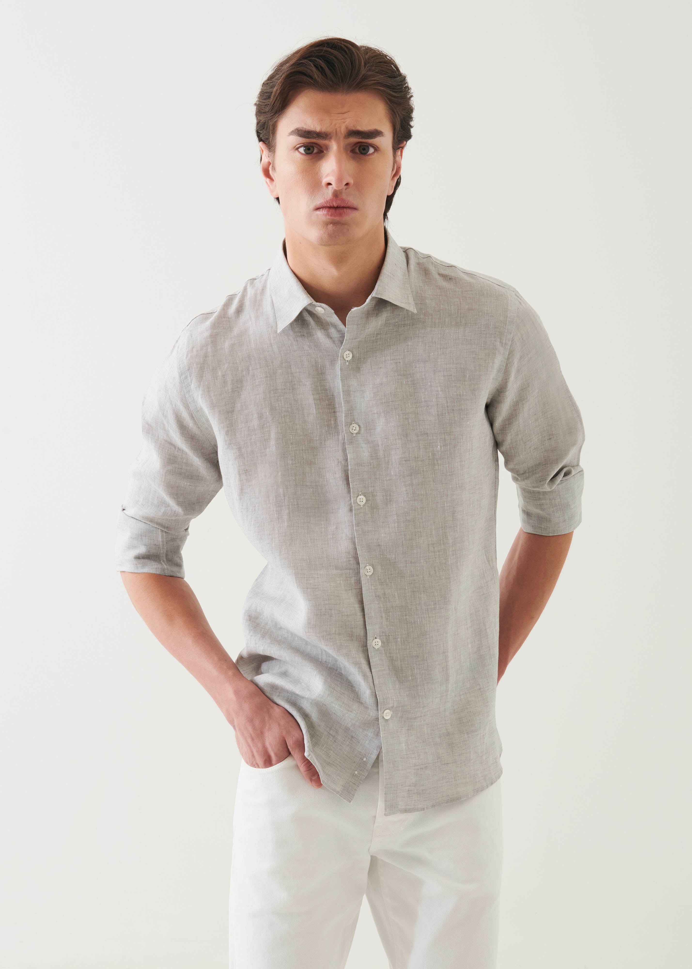 Linen Chambray Shirt - PATRICK ASSARAF