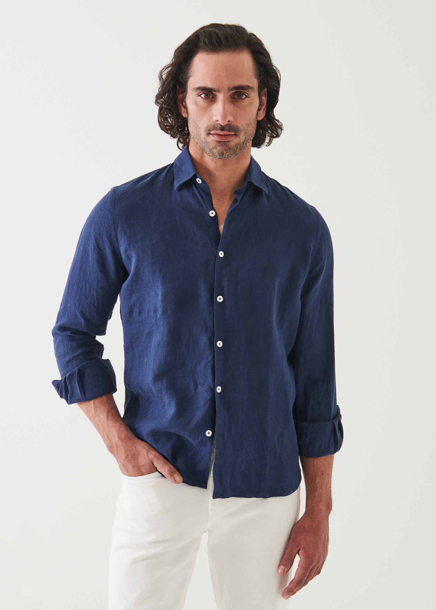 Linen Chambray Shirt - PATRICK ASSARAF