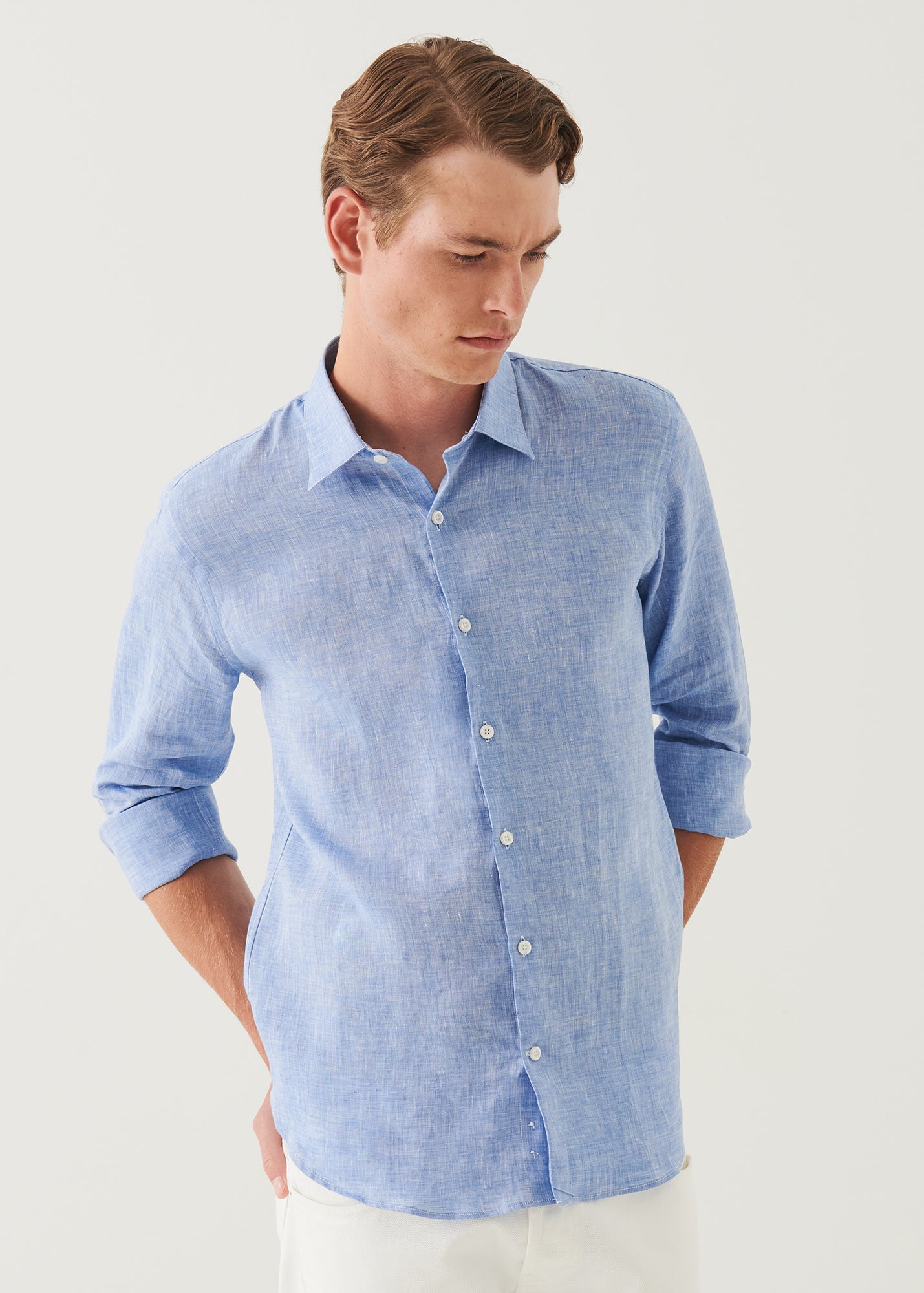 Linen Chambray Shirt - PATRICK ASSARAF