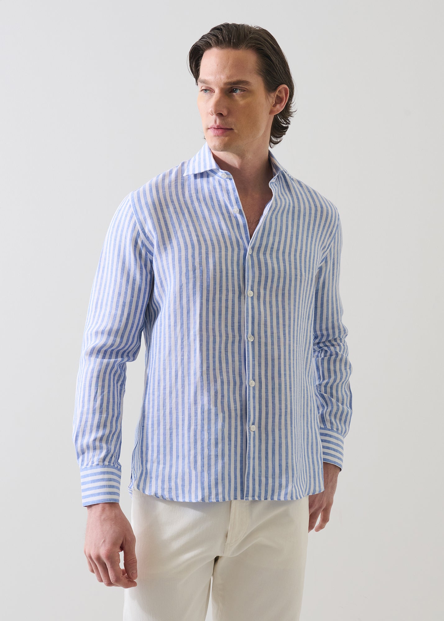 Bengal Stripe Linen Shirt - PATRICK ASSARAF