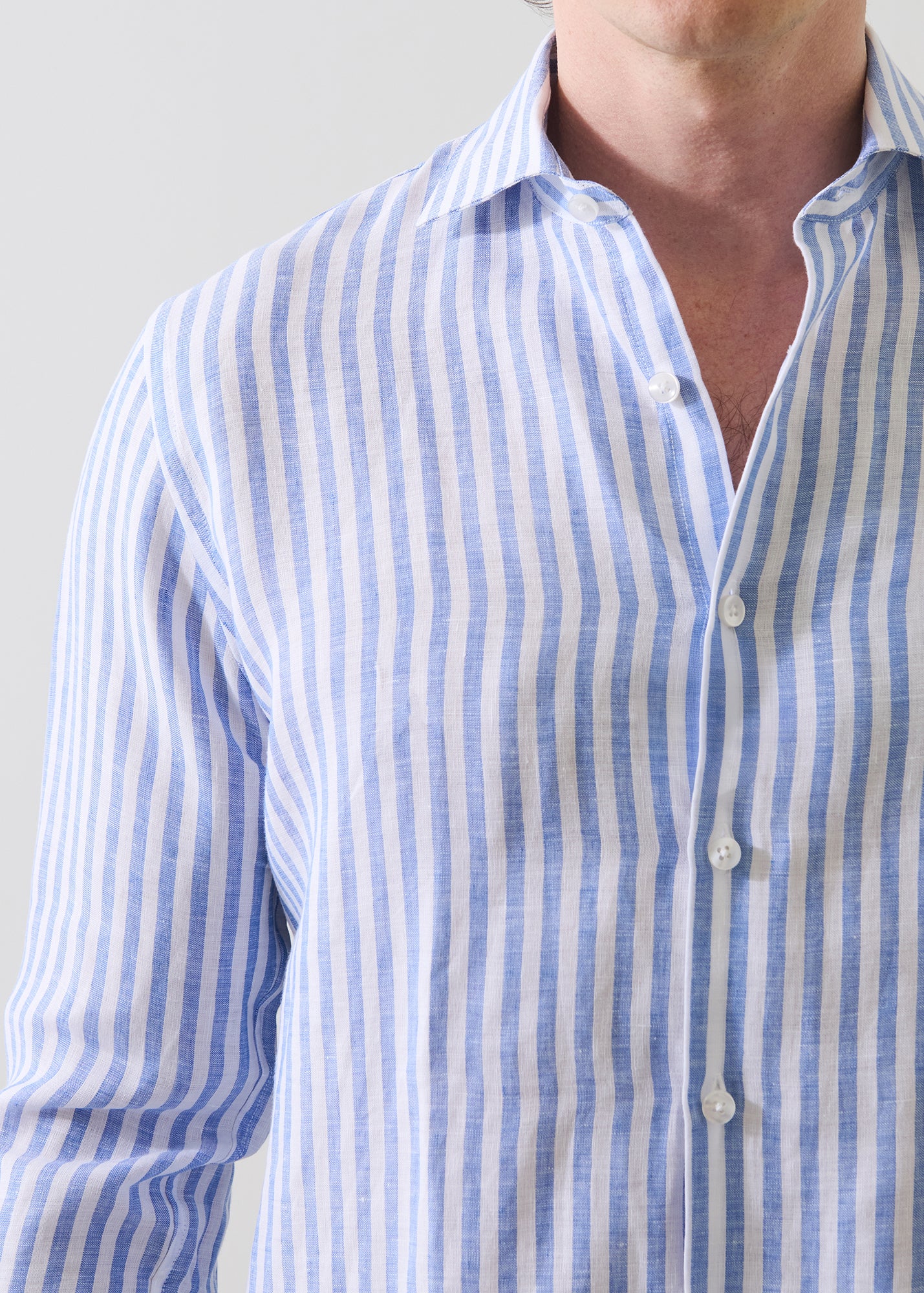 Bengal Stripe Linen Shirt - PATRICK ASSARAF