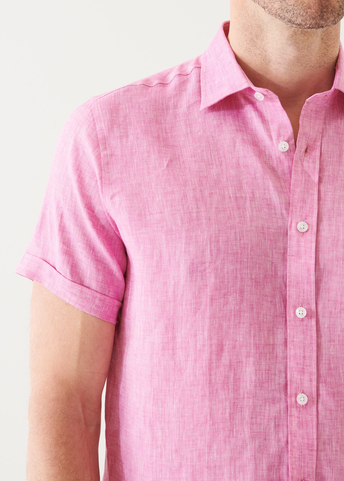 SHORT SLEEVE LINEN SHIRT | PATRICK ASSARAF.