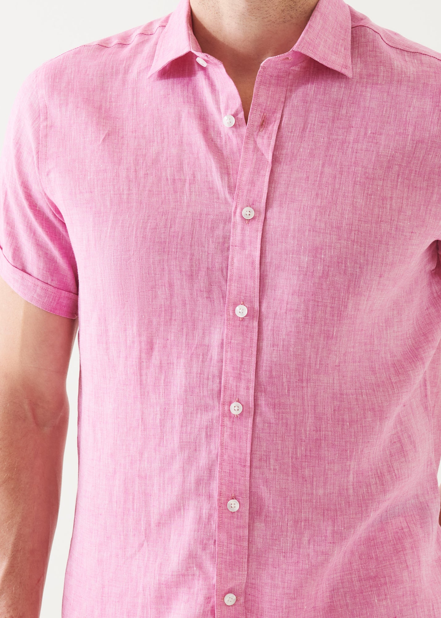 SHORT SLEEVE LINEN SHIRT | PATRICK ASSARAF.