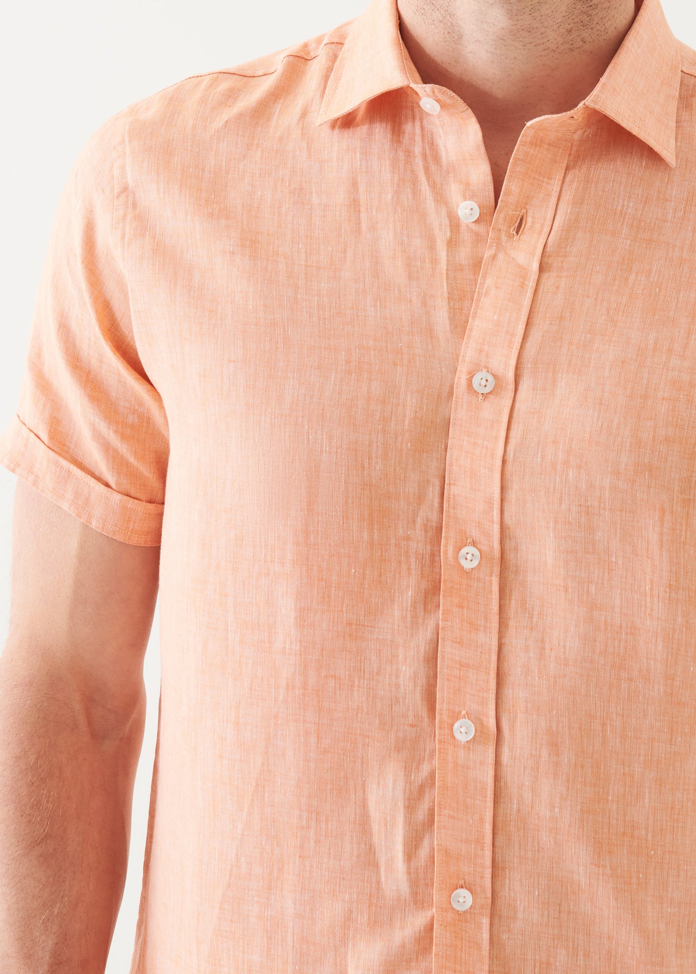 SHORT SLEEVE LINEN SHIRT | PATRICK ASSARAF.