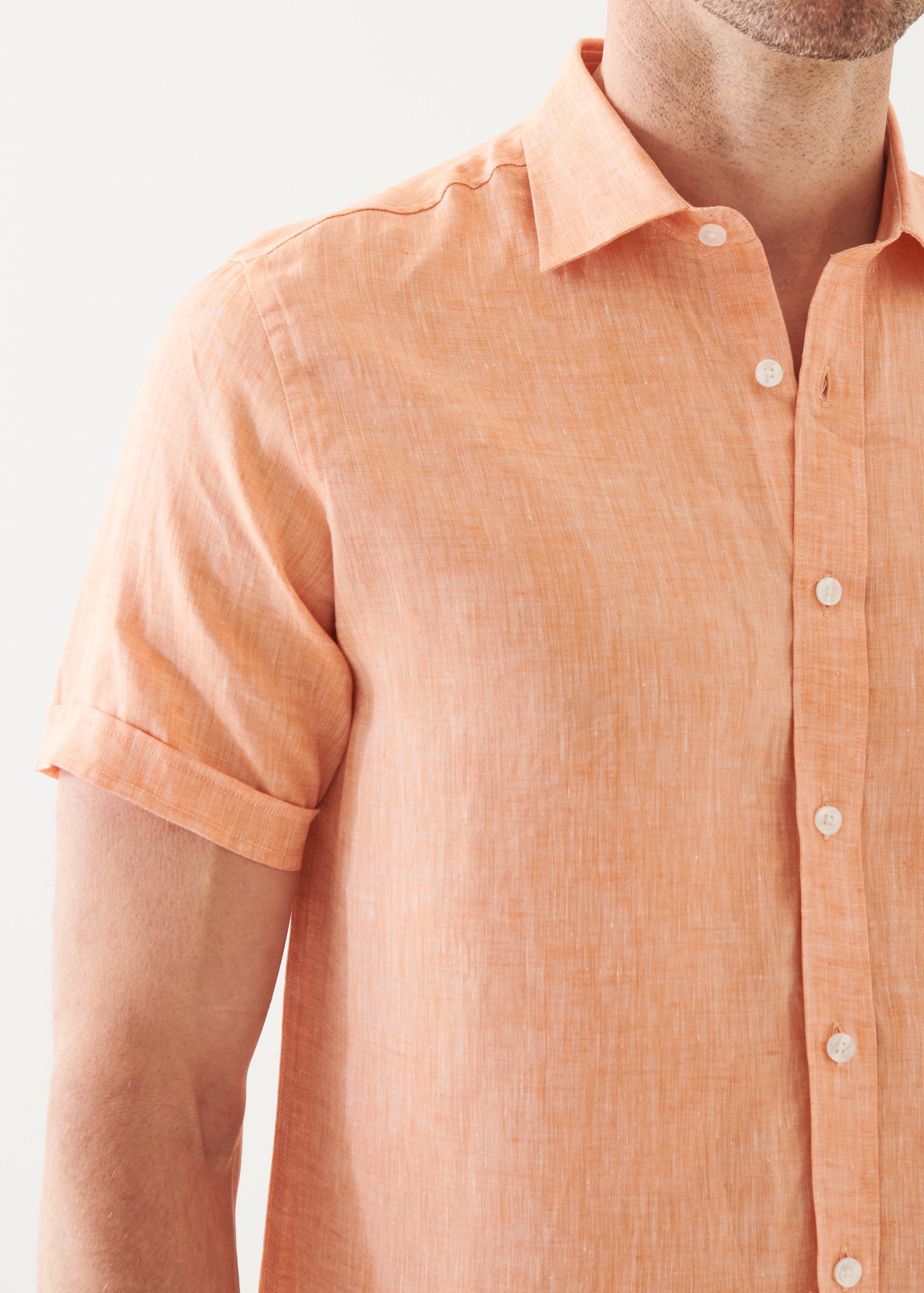 SHORT SLEEVE LINEN SHIRT | PATRICK ASSARAF.