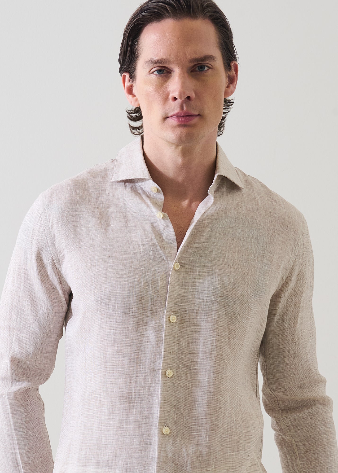 Linen End on End Shirt - PATRICK ASSARAF