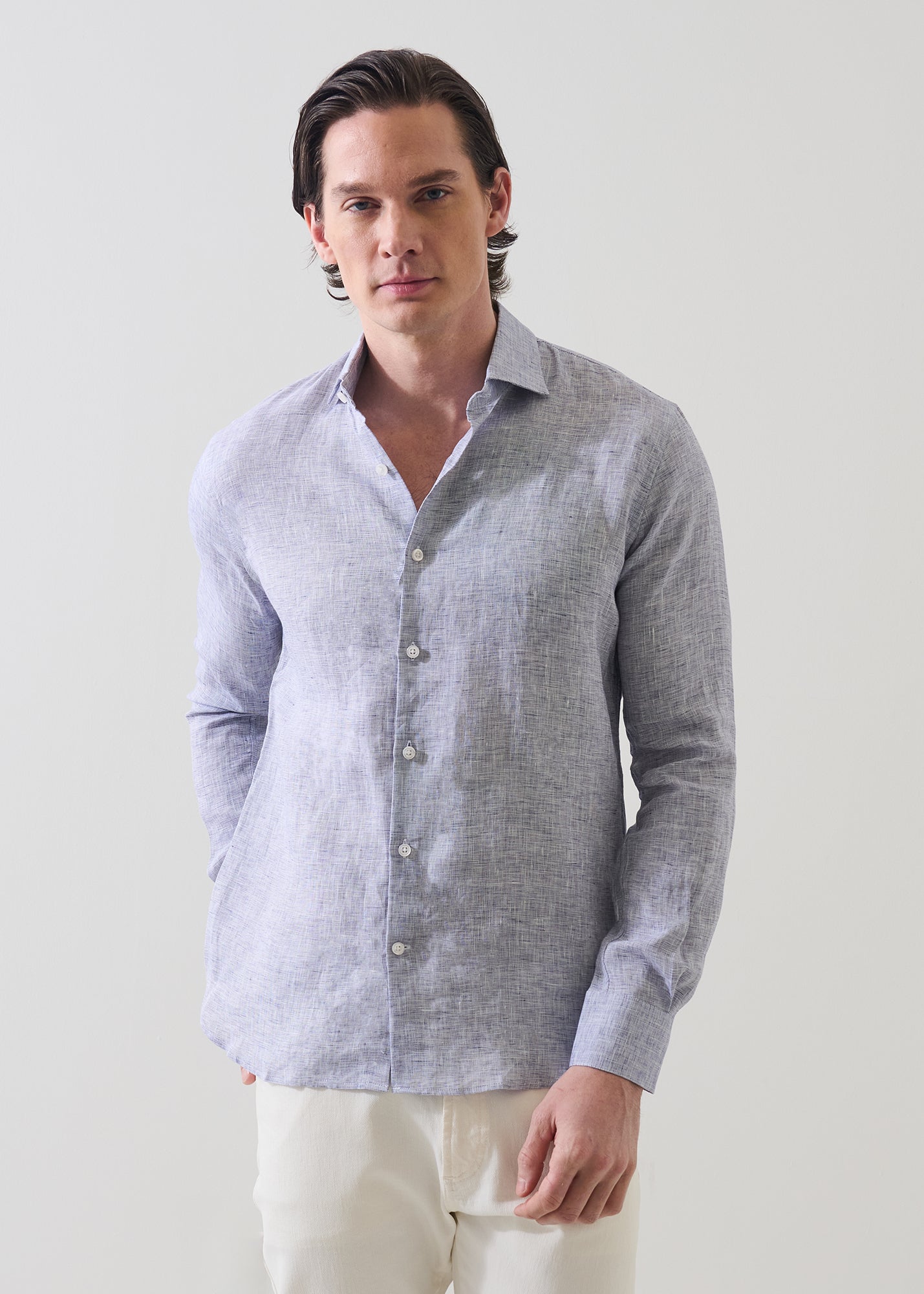 Linen End on End Shirt - PATRICK ASSARAF