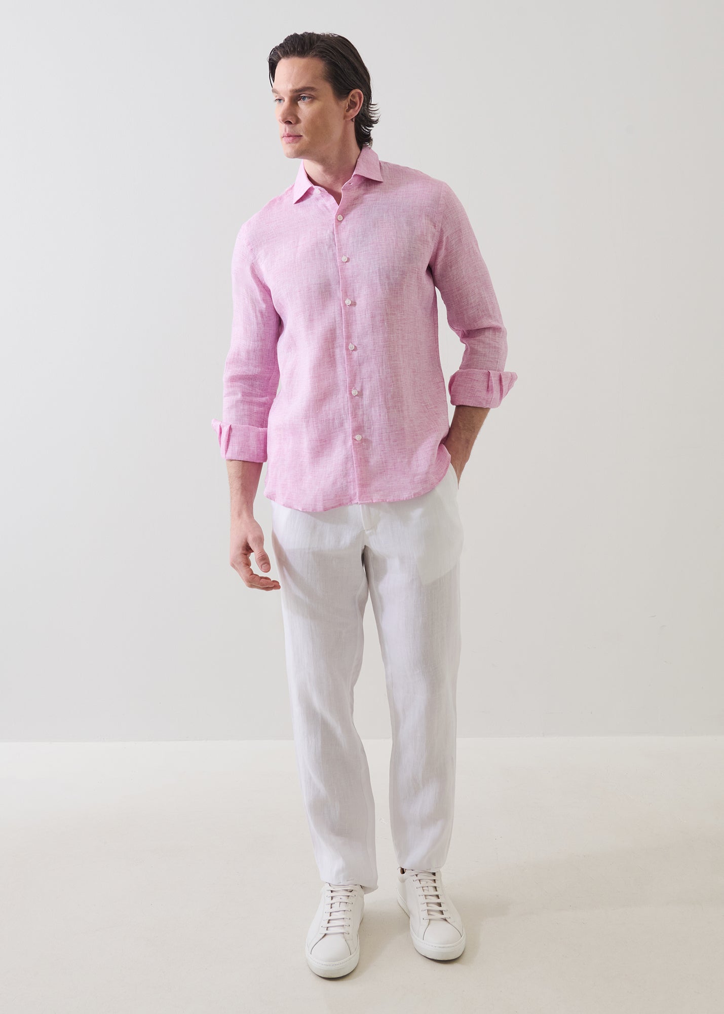 Linen End on End Shirt - PATRICK ASSARAF