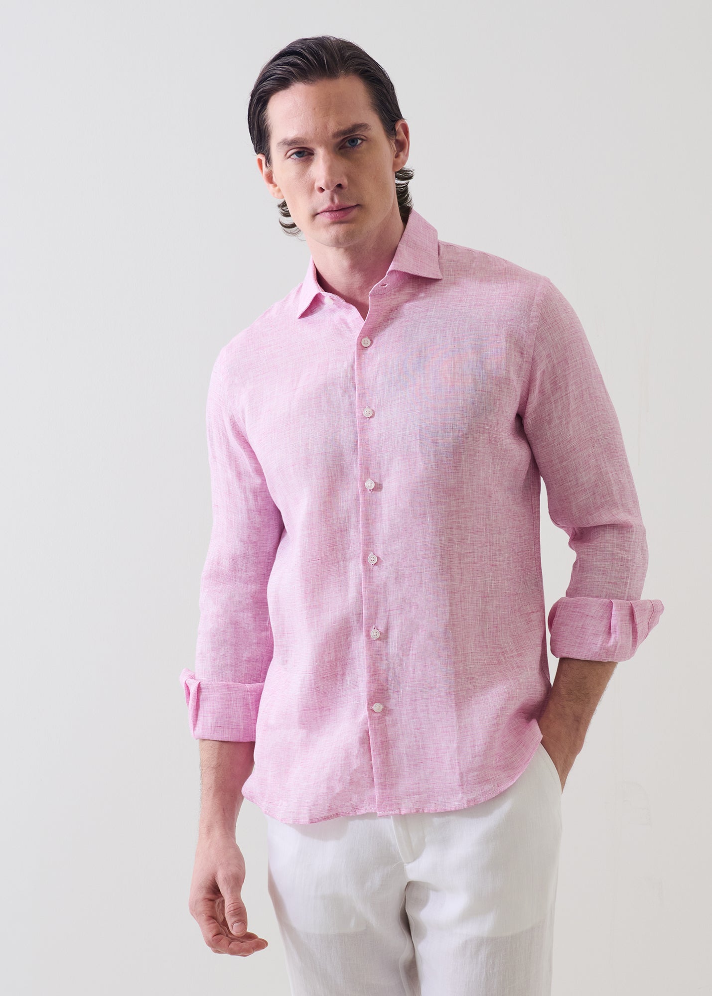 Linen End on End Shirt - PATRICK ASSARAF