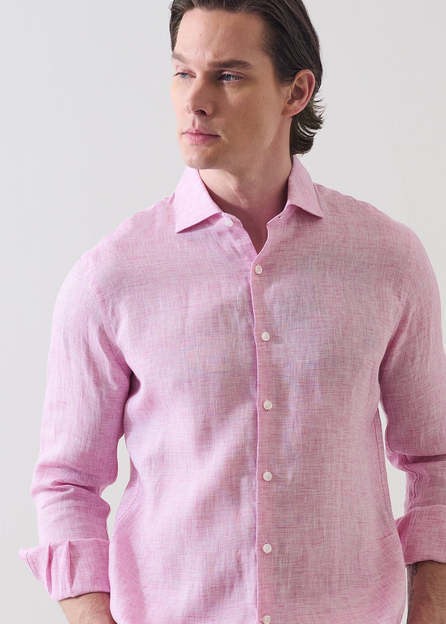 Linen End on End Shirt - PATRICK ASSARAF