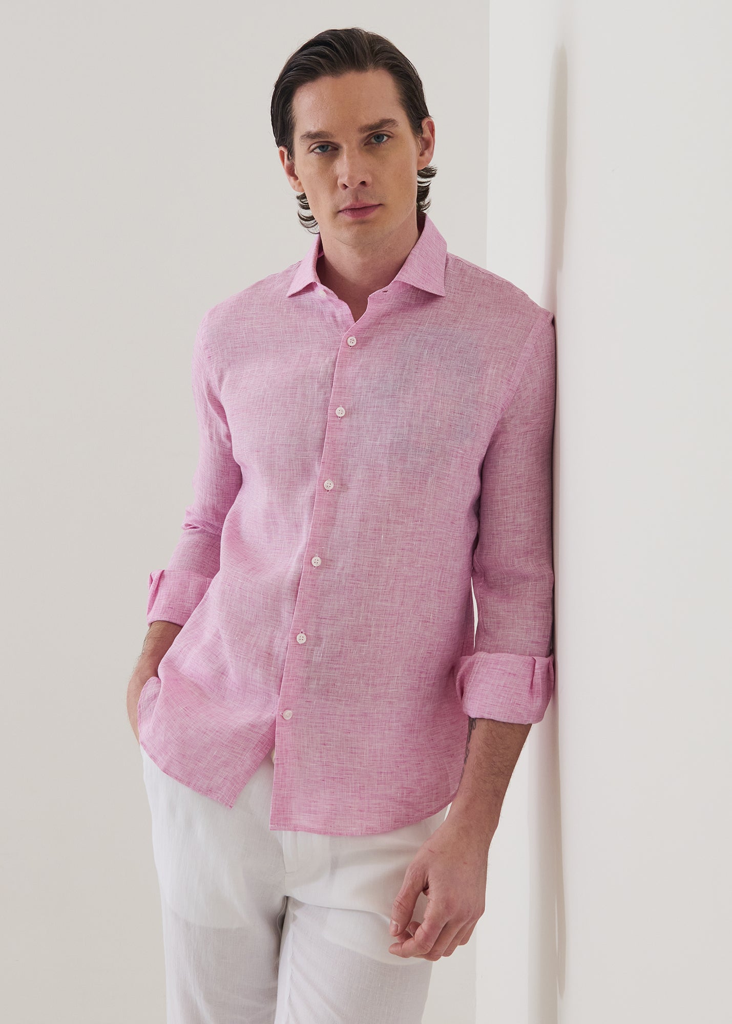 Linen End on End Shirt - PATRICK ASSARAF