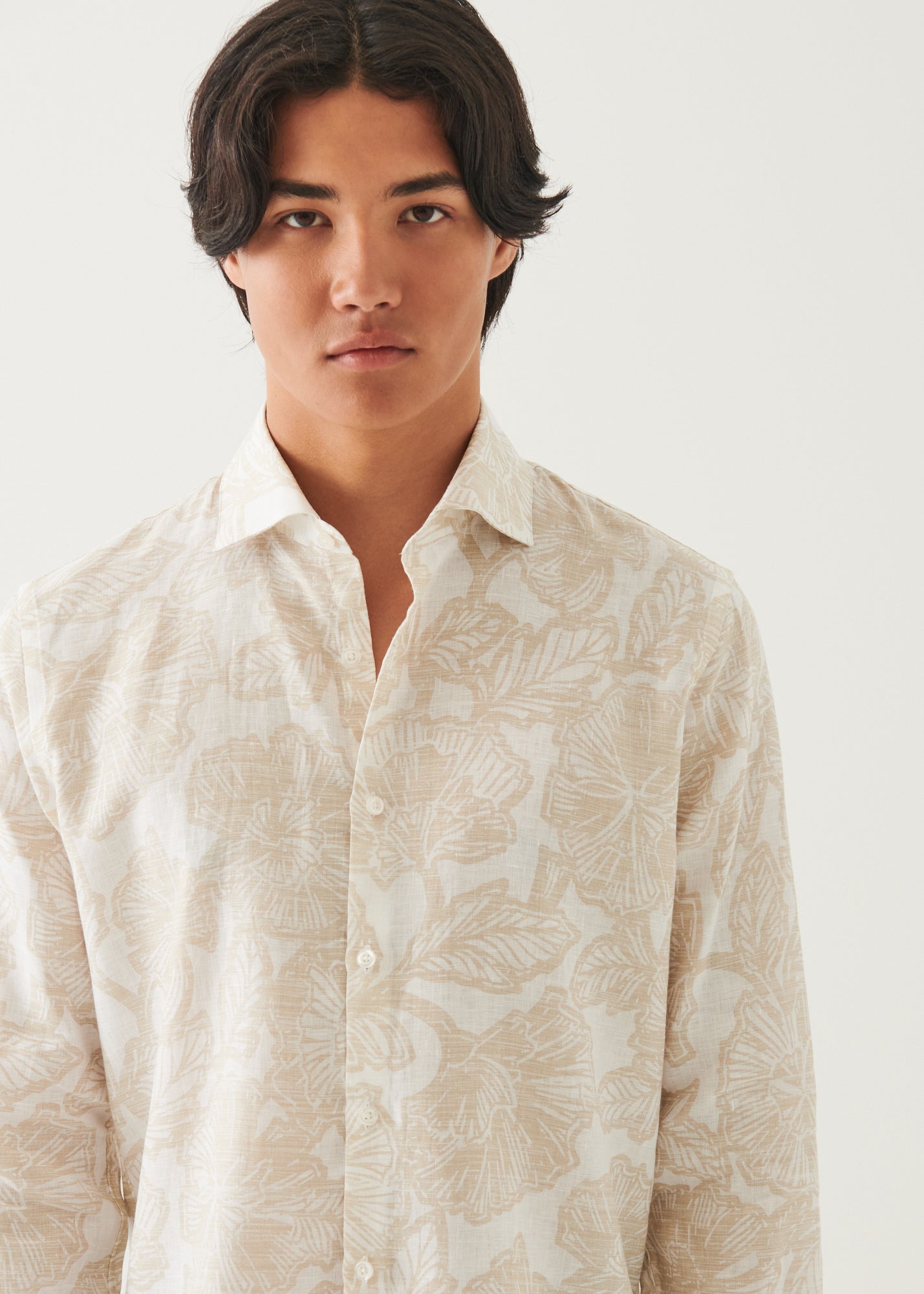 Floral Print Linen Shirt - PATRICK ASSARAF