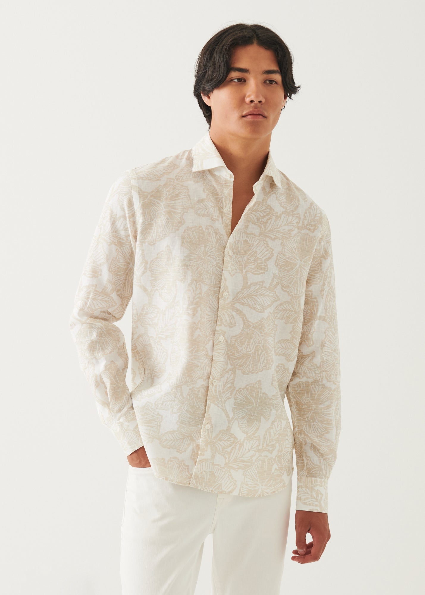 Floral Print Linen Shirt