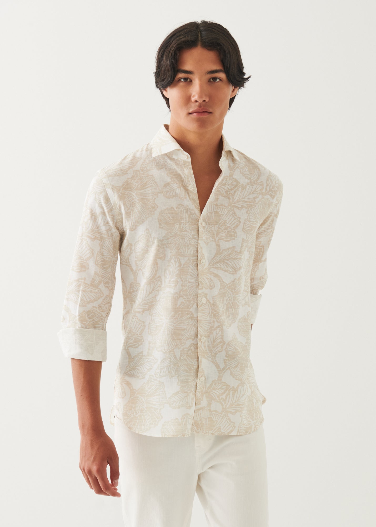 Floral Print Linen Shirt - PATRICK ASSARAF