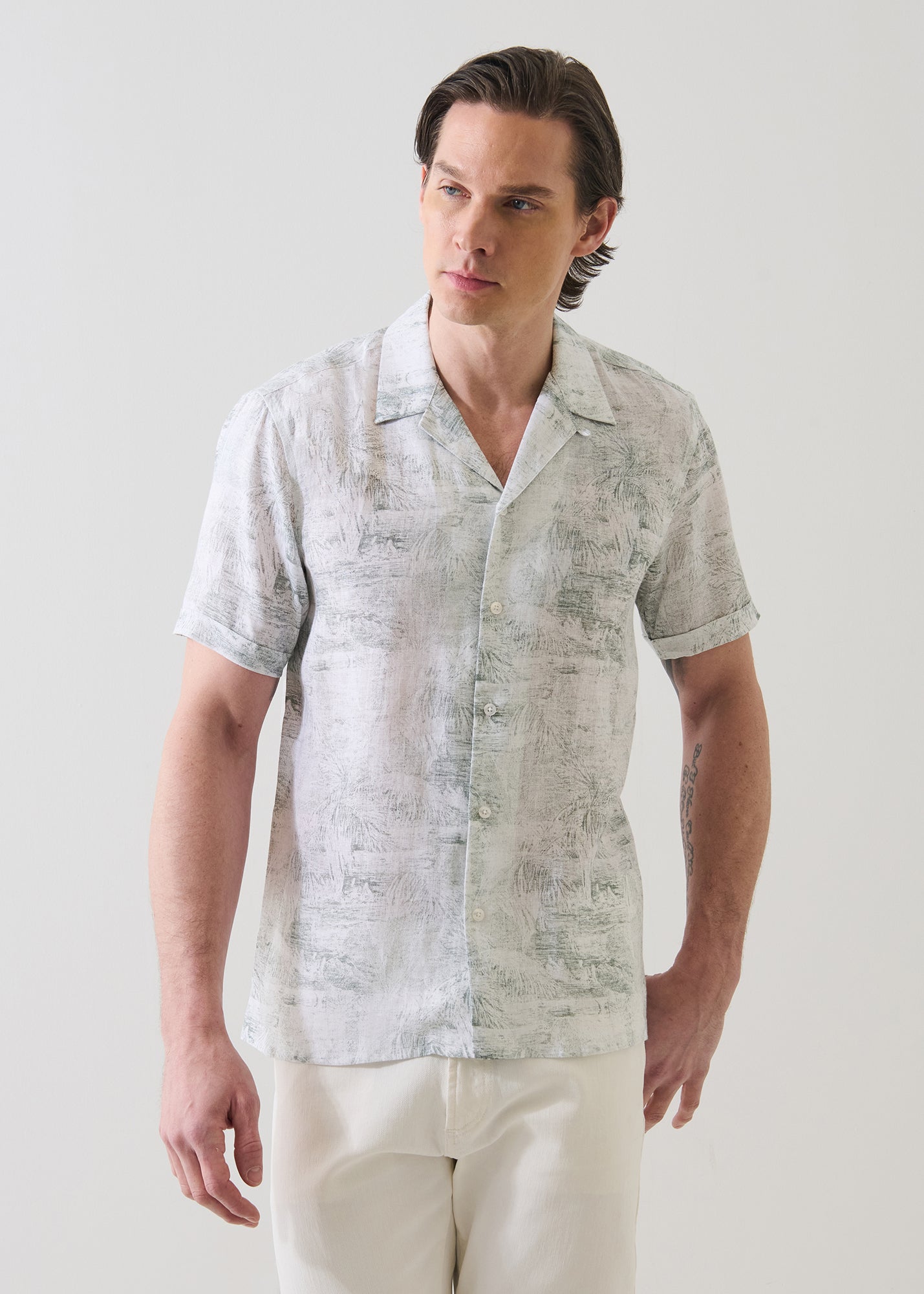 Tropical Print Linen Shirt - PATRICK ASSARAF