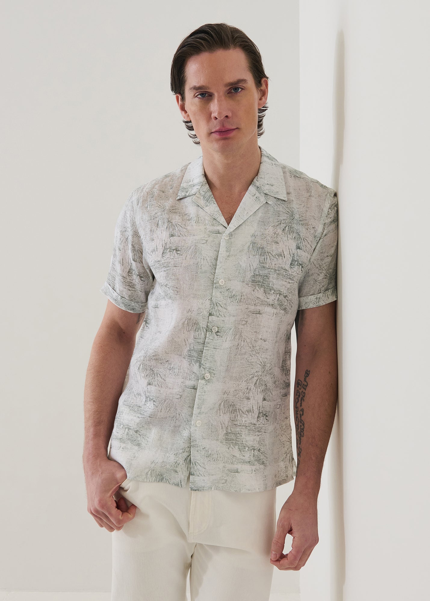Tropical Print Linen Shirt - PATRICK ASSARAF