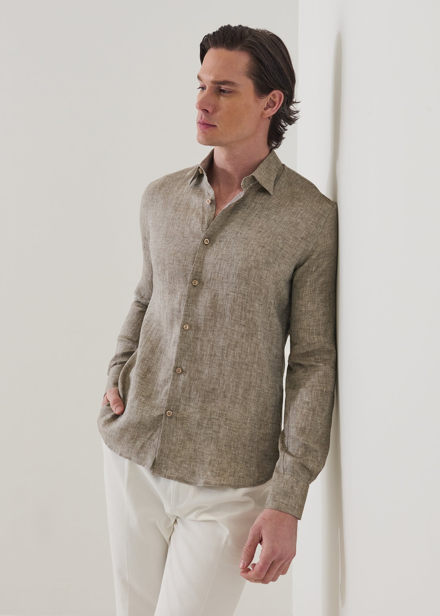 Linen Chambray Shirt - PATRICK ASSARAF
