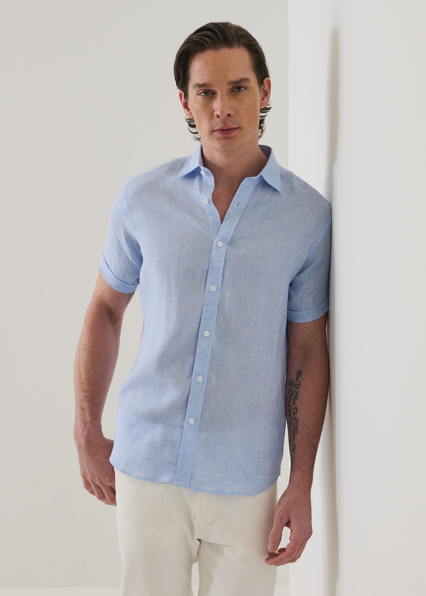 Linen Chambray Shirt - PATRICK ASSARAF